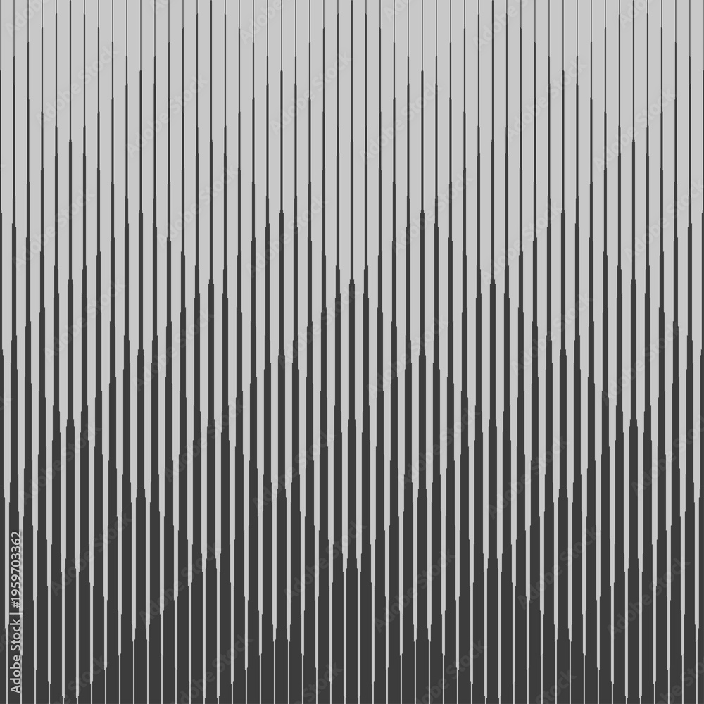 Fototapeta premium Minimal geometric pattern of vertical lines forming a wave-like zigzag design in monochrome gray tones, clean and seamless