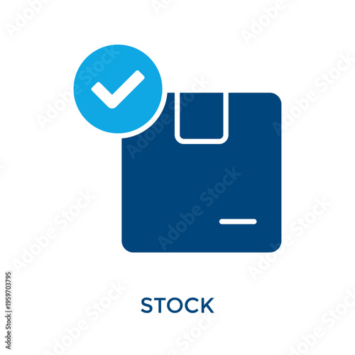 Stock Icon Dual Tone Style. Vector Illustration For Graphic Design