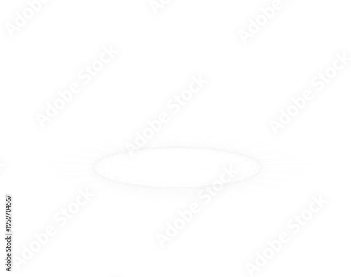 White neon portal glows with swirling energy rings. Circular beams radiate bright light, creating futuristic teleportation effect. Transparent PNG perfect for sci-fi designs.