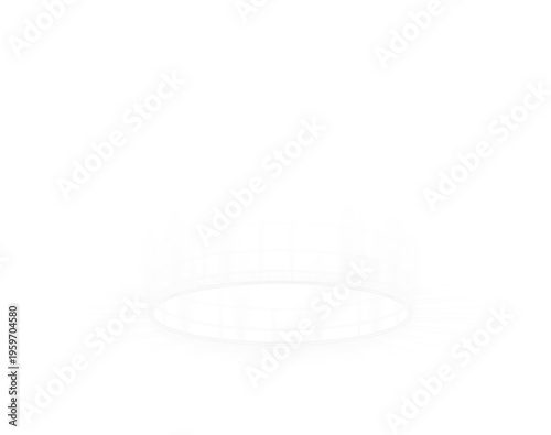 Glowing white neon portal with dynamic circular swirl. Bright energy beams create teleportation illusion. Perfect PNG for gaming, tech, or digital overlays.