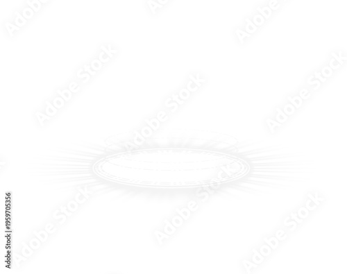 Virtual white portal emits circular energy spiral. Bright neon rings radiate futuristic teleportation light. Transparent PNG perfect for gaming and cyberpunk visuals.