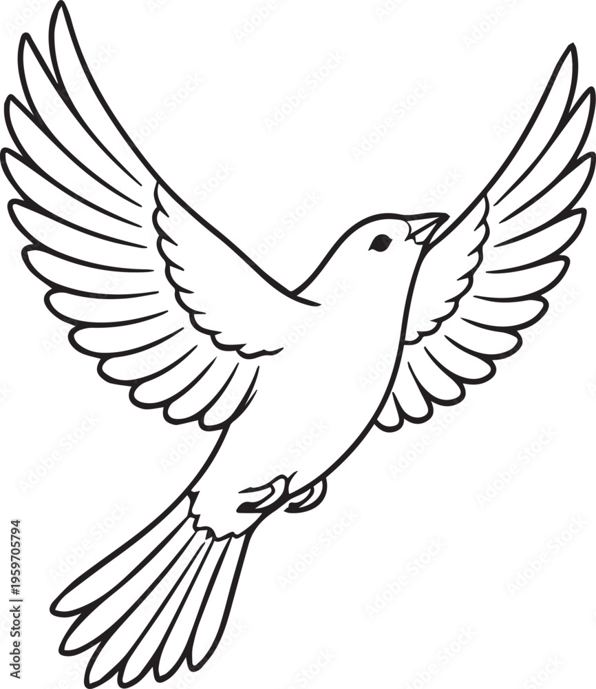 Fototapeta premium Black bird silhouette icon symbolizing freedom grace and motion in a minimal modern design