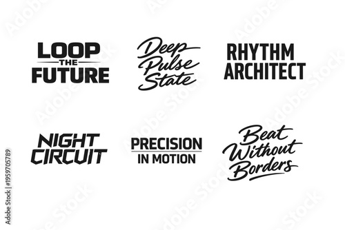 Showcasing Creative Typography: A Visual Representation of Modern Design Trends Featuring Handwritten Styles and Bold Statements