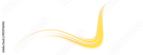 Bright yellow neon pulses ripple across the frame. Curved glowing lines create dynamic motion effect. Ideal PNG for startups, tech, or futuristic visuals.