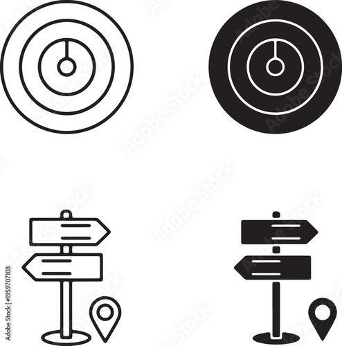 Black children silhouette icon set symbolizing perception context and visual puzzles in a minimal modern design