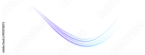 Neon light swirl twists across transparent background. Smooth glowing lines create dynamic motion and futuristic energy. Ideal for gaming, tech, or speed effects.