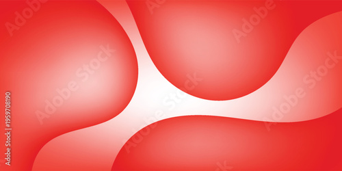 Red gradient abstract background with smooth dynamic shapes minimal design Eps10 vector