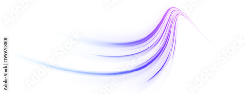 Neon swirl vector with glowing curves and dynamic trail. Abstract motion effect adds energy and futuristic style. Ideal PNG for digital, sci-fi, or speed-themed visuals.