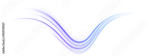 Blue liquid light waves flow across cyberspace vector background. Smooth glowing curves create energetic, futuristic motion. Perfect PNG for tech, digital, or sci-fi designs.