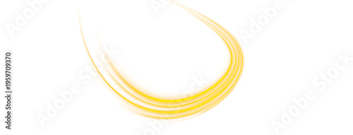 Golden horizontal rays with flare ignition and glowing light diffusion. Bright luminous beam adds energy and clarity. Perfect for futuristic and digital design.