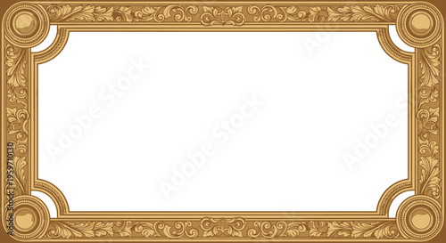 Golden Ornate Picture Frame.