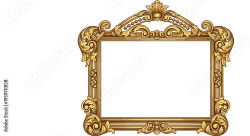 Golden Ornate Picture Frame.