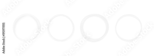 White neon circle with bright glow and smooth luminous gradient. Modern abstract ring enhances clean design layouts. Ideal for overlays and visual effects.