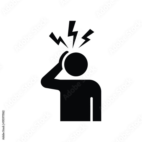 Headache Icon Stress Symbol Commercial Use