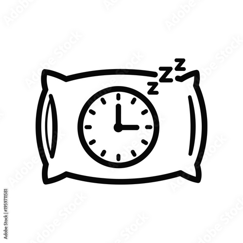Sleep Clock Pillow Business Concept