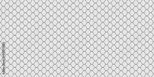 Wire mesh fence isolated on white background. Mesh texture for fishing nets. Seamless black pattern for sportswear or soccer goal, volleyball net, basketball hoop, hockey, athletics.