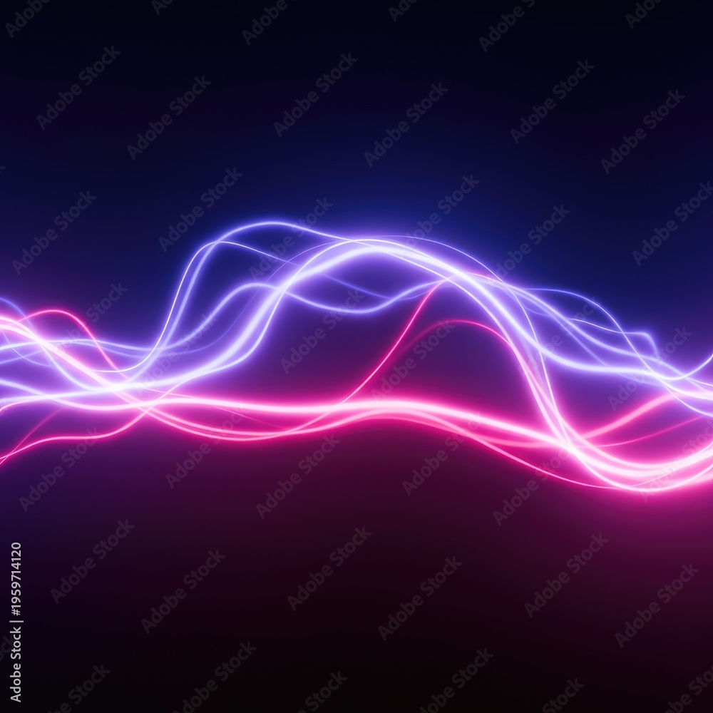 Obraz premium Dynamic vibrant ethereal plasma energy discharge surface. Beautiful abstract electric light flow wallpaper texture background illustration, dynamic, blue, texture
