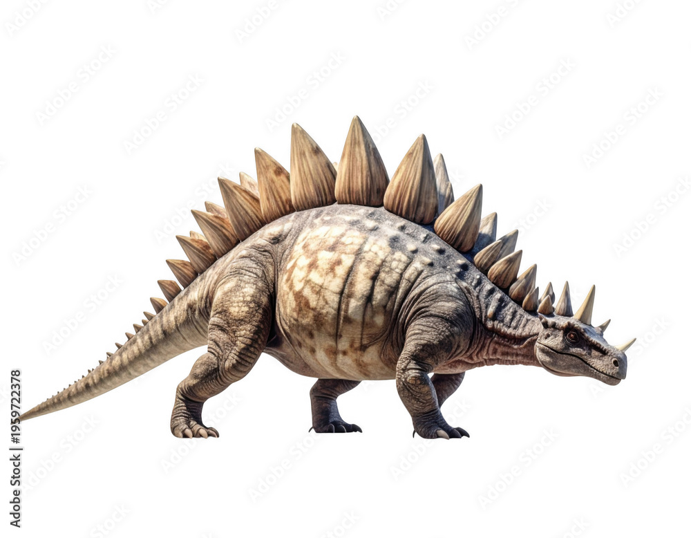 Fototapeta premium Stegosaurus dinosaur isolated on transparent background