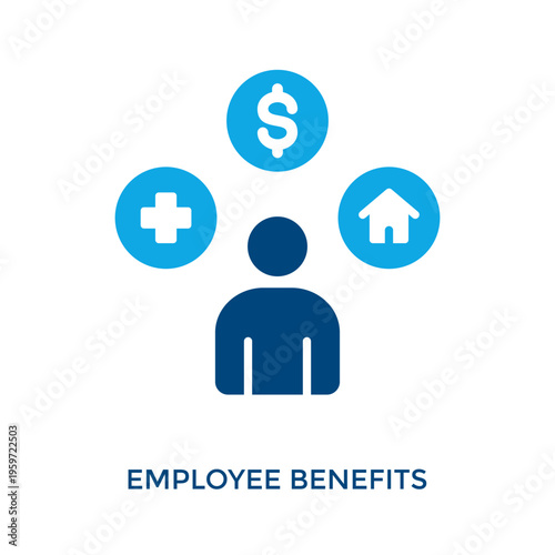 Employee Benefits Icon Dual Tone Style. Vector Illustration For Graphic Design
