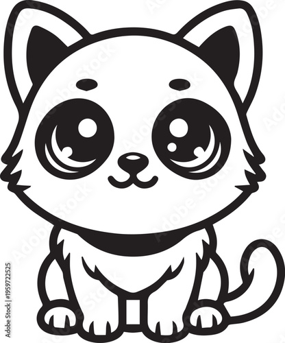 A captivating illustration of a cute kitten.