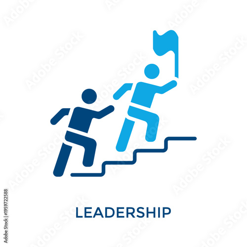 Leadership Icon Dual Tone Style. Vector Illustration For Graphic Design