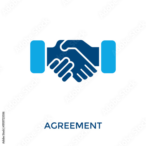 Agreement Icon Dual Tone Style. Vector Illustration For Graphic Design