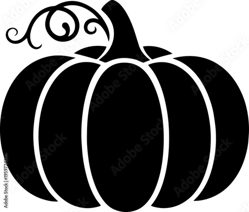 Fotografie Pumpkin Scalable SVG Vector Graphic with Editable Paths and Layers for Web, UI D
