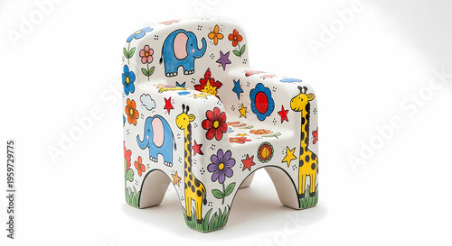 Artistic Clay Chair for Kids Studio Display