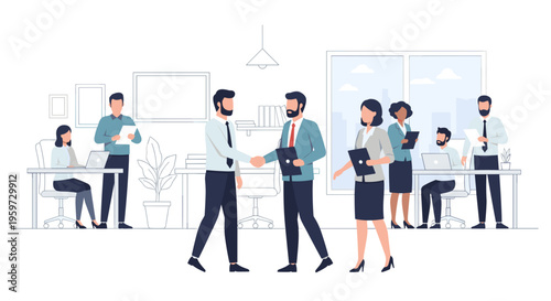 Business Professionals in Modern Office.