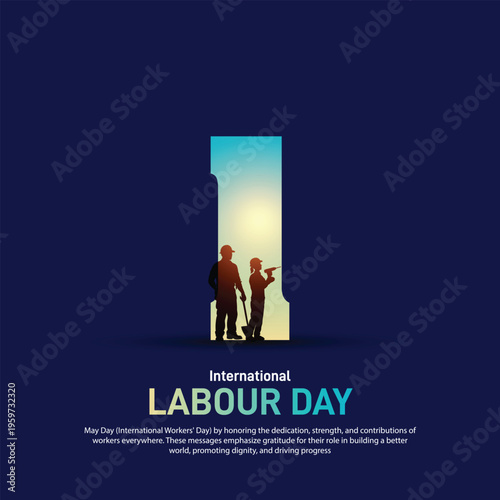 international labour day creative banner, poster, social media post, postcard, background, backdrop, greetings card, web banner, template, cover design etc. May Day concept. workers day creative.