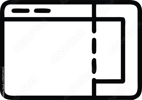 A simplistic hand drawn illustration depicts a mobile phone interface with a blank screen and minimal design elements high quality professional detailed modern elegant stylish clean