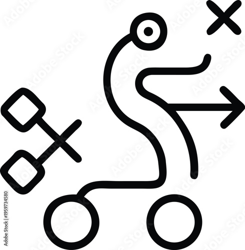 A minimalist black and white illustration depicts chess pieces arranged in a dynamic abstract configuration on a white background high quality professional detailed modern elegant stylish