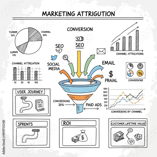 Marketing Attrition and Conversion Funnel A Visual Guide to Understanding Customer Journey, ROI, and SEO Strategies
