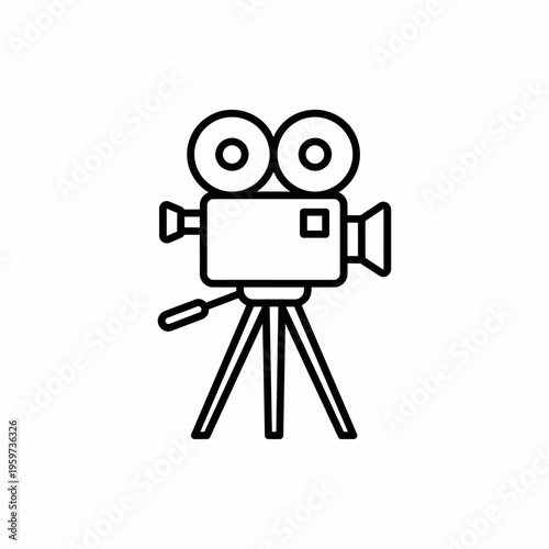 Vintage Movie Camera Icon
