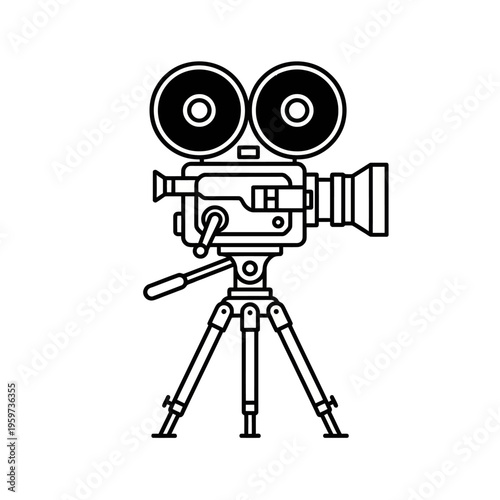 Vintage Movie Camera Icon