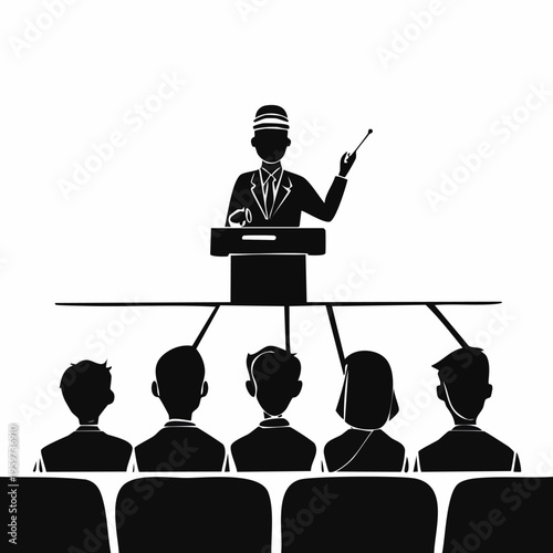 Businessman giving a presentation.