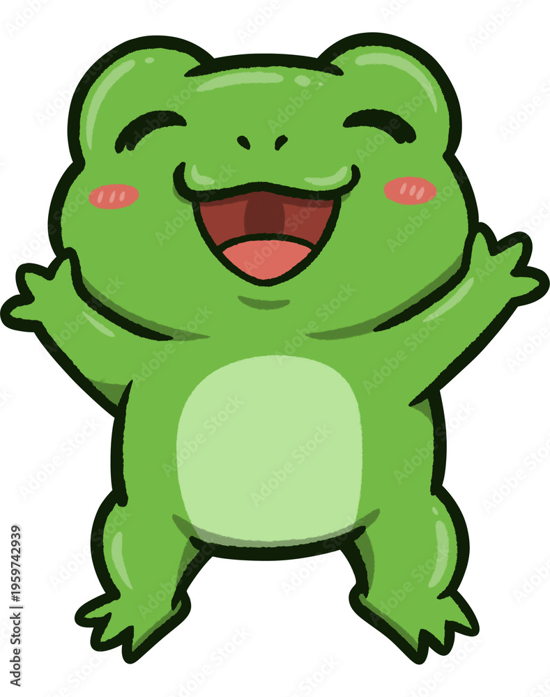 Obraz premium Happy Frog Illustration