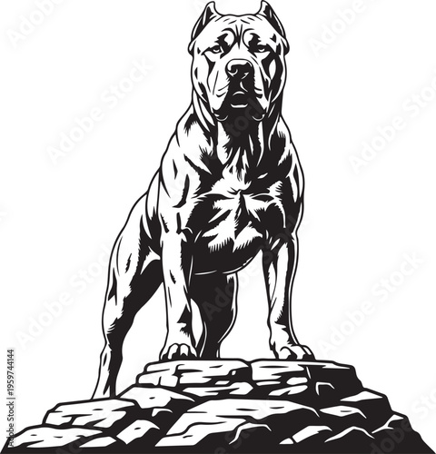 strong presa canario dog