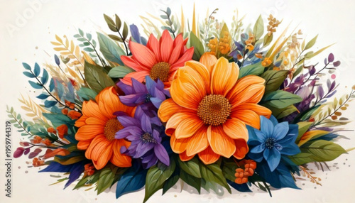 Colorful bouquet of flowers.