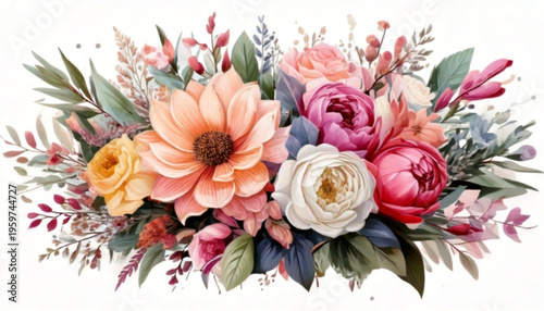 Colorful bouquet of flowers arrangement.