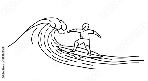 Man surfing on a wave board.