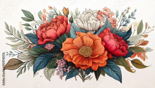 Colorful Floral Bouquet Arrangement.