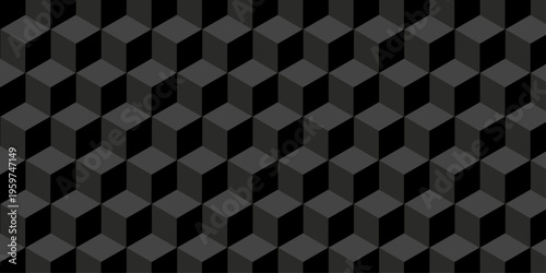 Illustration squares seamless geometric pattern with cubic shapes. Abstract geometric triangle background mosaic wallpaper.