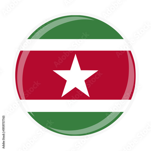 Free Download Suriname national round circle flag emblem official icon - GFXLoad