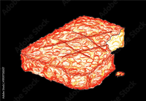 A unique hand-drawn SVG illustration of fresh tempe, a traditional Indonesian fermented soybean cake. Perfect for food blogs, menus, vegan recipes, and healthy lifestyle designs.