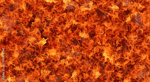 Vibrant orange and yellow flames burning fiercely with dynamic movement and texture