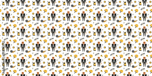 Cool lion biker seamless pattern for tough motorcycle club branding identity. Biker pattern