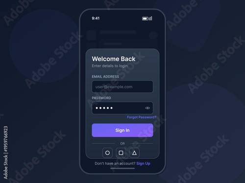 Smartphone User Login Interface Design