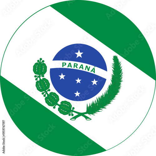 Фотография Parana Round Flag Vector Button Symbol