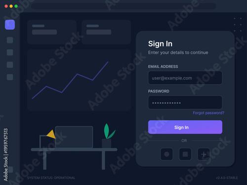 Modern User Account Sign In Interface